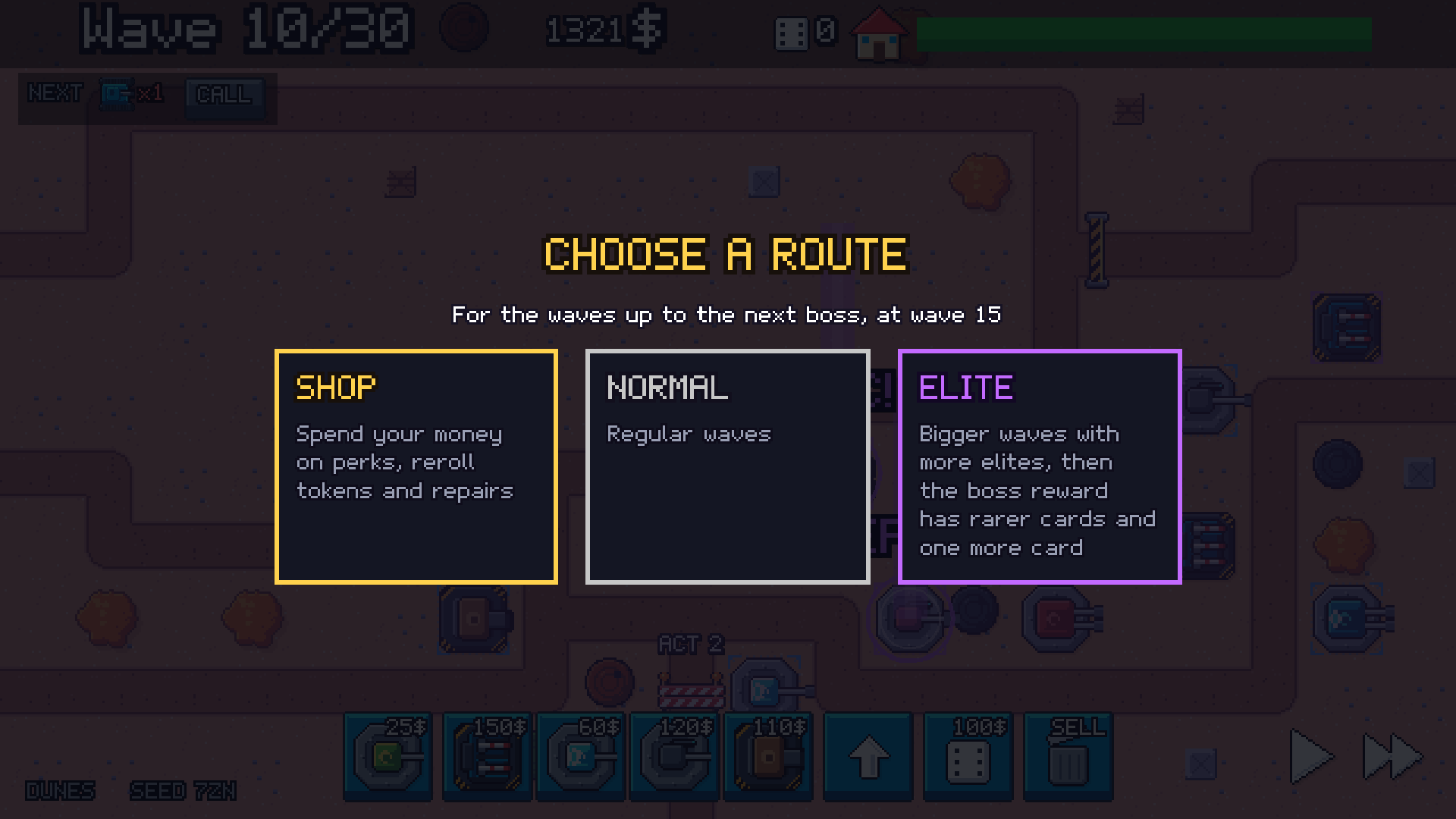 Choosing the route for the next five waves
